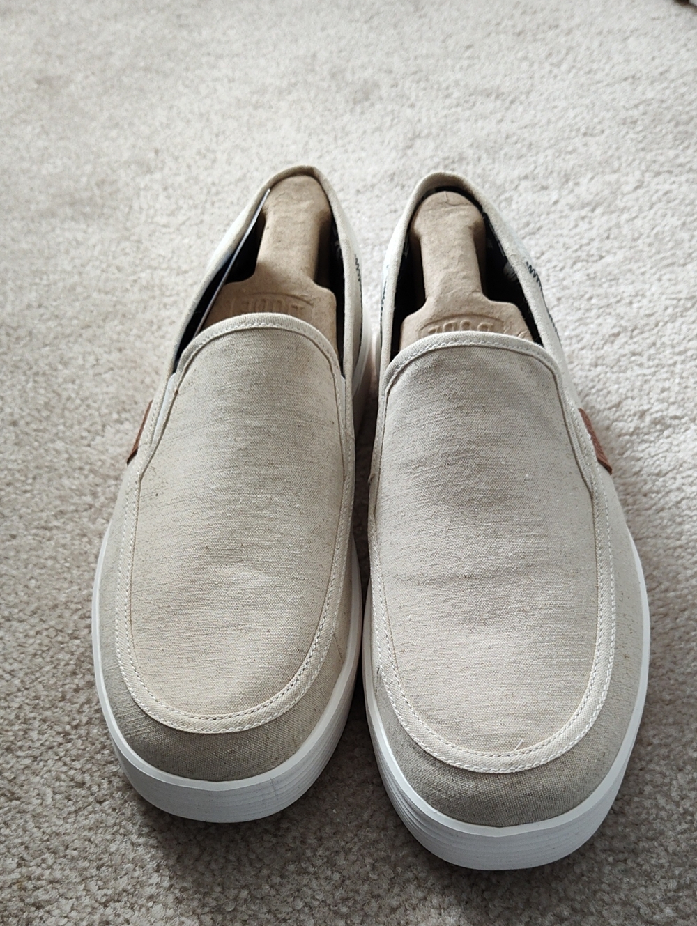 Hey Dude Men's Slip-On Loafers in Light Beige
